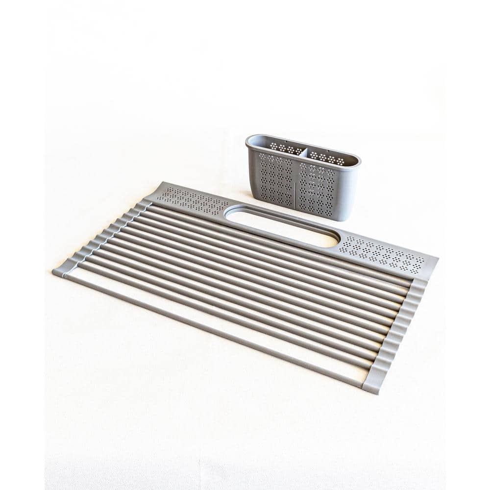 kitidy Over The Sink Multipurpose Roll-Up Dish Drying Rack