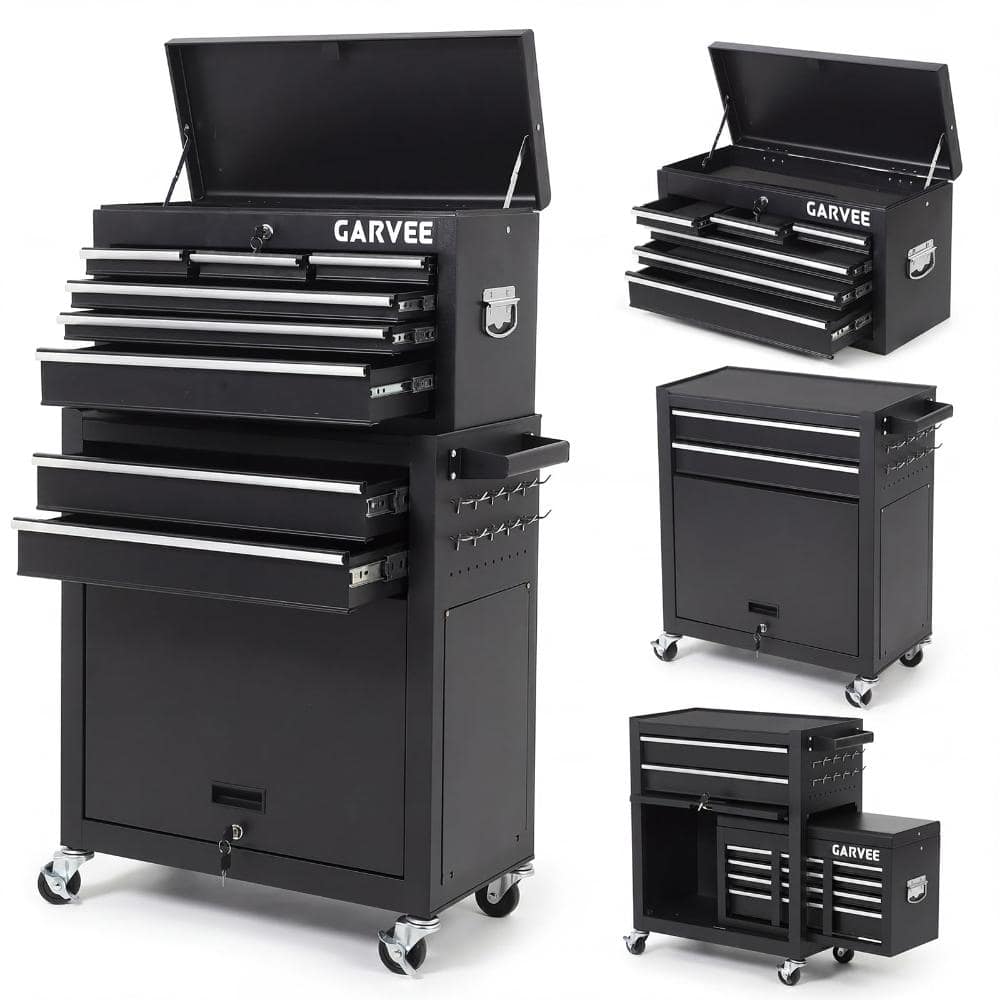 Heavy Duty 8-Drawer Metal Steel Lockable Rolling Tool Chest with Drawer Liners, Side Handle for Garage, Workshop price history on PriceWatchPro