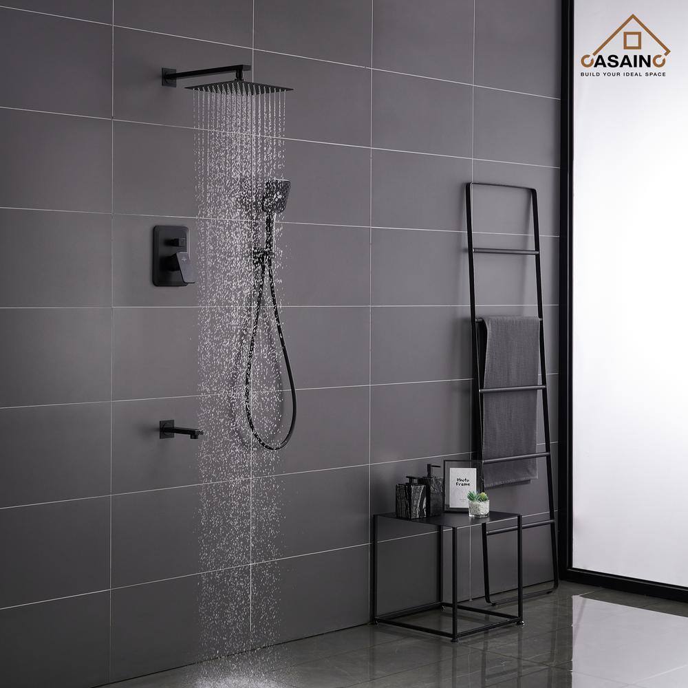 Nickel Wall-Mounted Multi-Head Rain Shower System with Filter