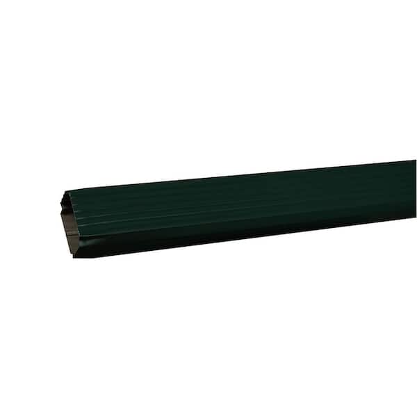 3 in. x 4 in. x 10 ft. Grecian Green Aluminum Downspout