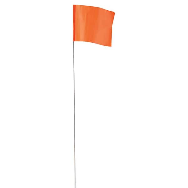 3.5 in. x 2.5 in. Glo Orange Flag Stakes (100-Pack)