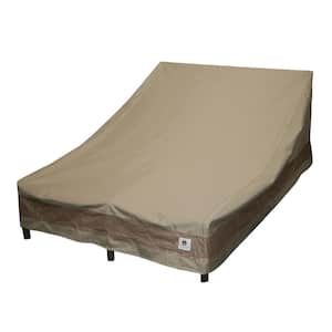 Duck Covers Elegant 82 in. Tan Double Chaise Lounge Cover