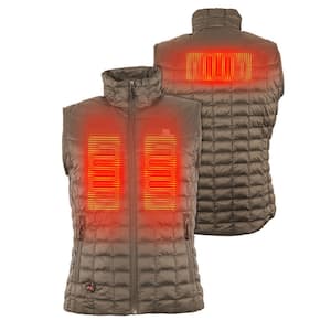 Women's X-Small Morel Backcountry Heated Vest with (1) 7.4-Volt  Rechargeable Lithium Ion Battery and USB Charging Cable