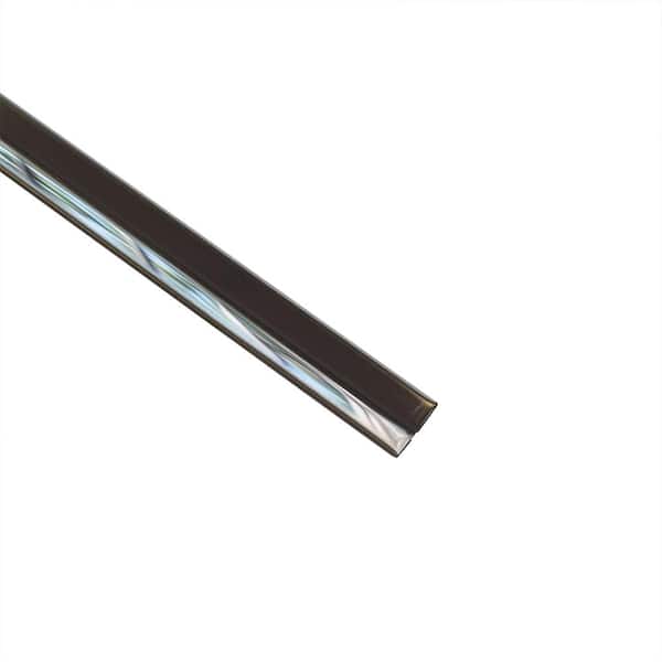 Unbranded Novoescocia 4 Mini Natural 7/16 in. x 98-1/2 in. Stainless Steel Tile Edging Trim