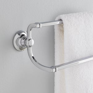 Bancroft 24 in. Double Towel Bar in Polished Chrome