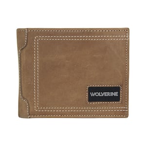 Rugged Full Grain Leather Bifold Wallet in Brown
