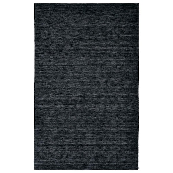 Weave & Wander Celano Black 2 ft. x 4 ft. Solid Area Rug