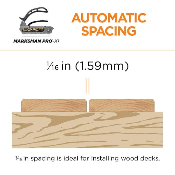 CAMO DeckPac 875 1-⅞ in. Exterior Coated Trimhead Hidden Edge Deck Screws with Marksman Pro-X1 and Driver Bits