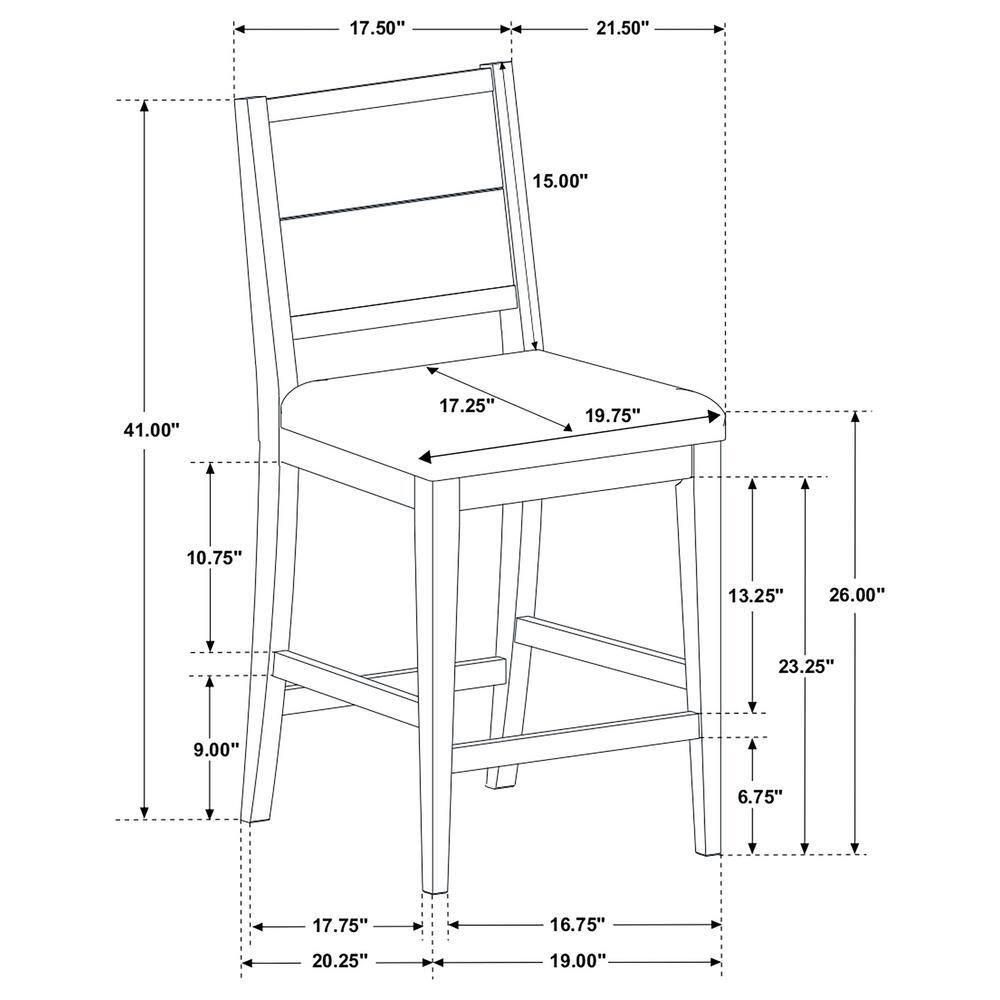 Elodie Gray Upholstered Counter Height Dining Chair with Wood Frame