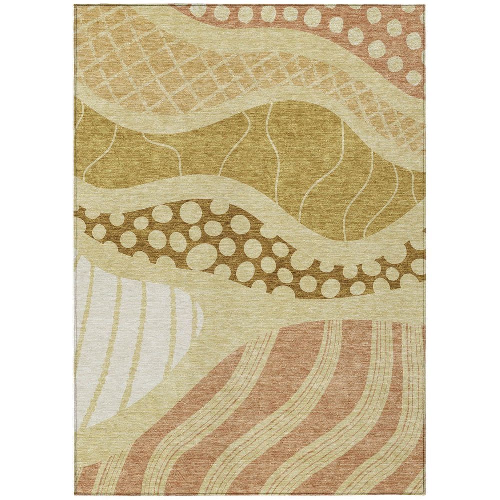 Chantille Machine Washable Indoor/Outdoor Abstract ACN2689 Wheat 9 ft. x 12 ft. Area Rug price history on PriceWatchPro