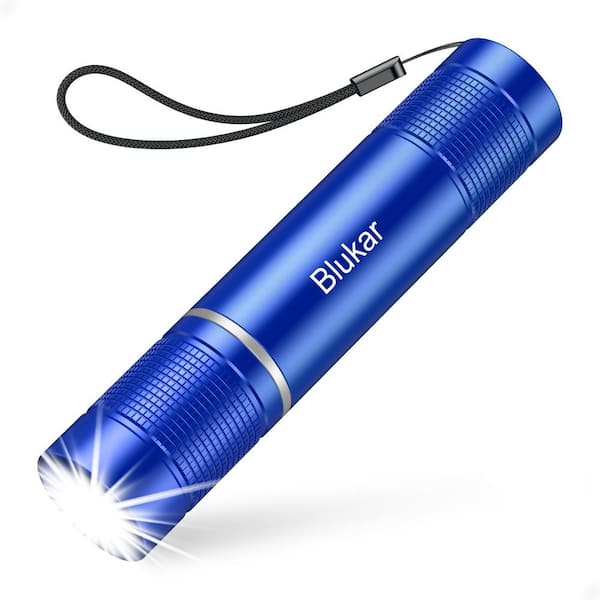 Portable Blue 3.7 Volt 2000 Lumen LED Rechargeable Flashlight Handheld Worklight Battery Operated 4.45 in. Tool Only