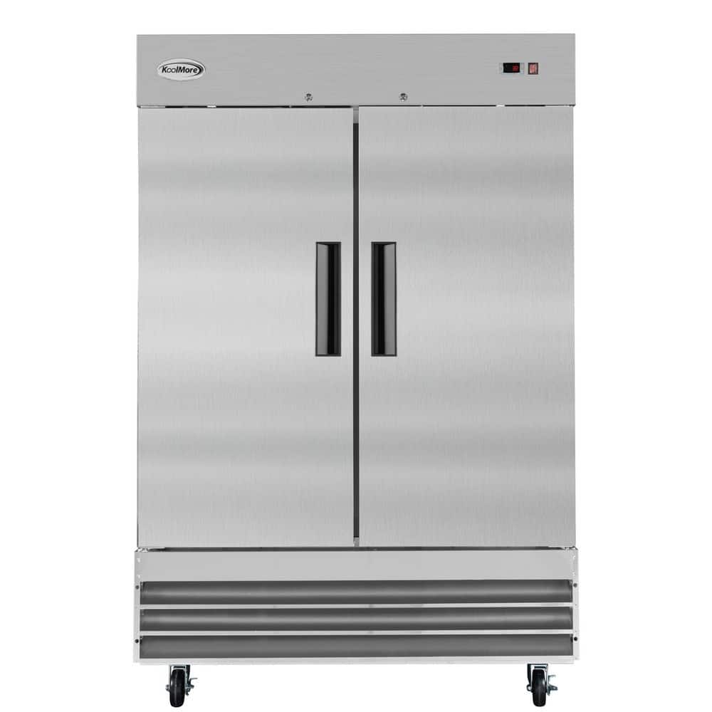 47 cu. ft. Commercial 2 Solid Door Reach In Refrigerator in Stainless Steel
