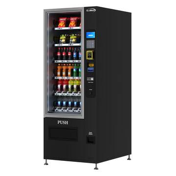 Koolmore 39 in. Refrigerated Vending Machine, 36 Slots With CC reader, Coin and Bill Acceptor in Black, 35 cu. ft. HD-RSVMBCR-36