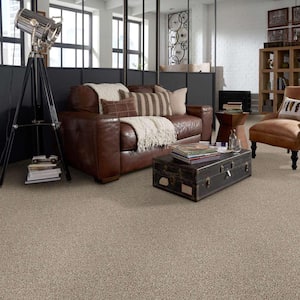 Charming - Basket Weave - Brown 24 oz. Polyester Twist Installed Carpet