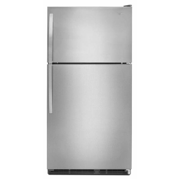 Whirlpool 20.6 cu. ft. Top Freezer Refrigerator in Monochromatic Stainless Steel-DISCONTINUED