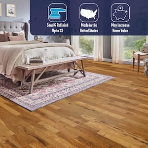 Plano Marshy Wilds Hickory 3/4 in. T x 3-1/4 in. W Smooth Solid Hardwood Flooring [22 sq. ft./carton]