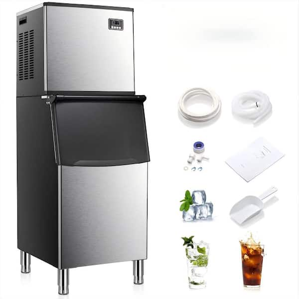 22.83 in. 352 lbs. /24 H Freestanding Split Cube Ice Commercial Machine w/ 198 lbs. Storage Bin in Stainless Steel Black