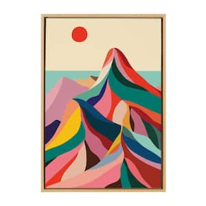 MCM Mountains by Rachel Lee Framed Nature Canvas Wall Art Print 33.00 in. x 23.00 in.