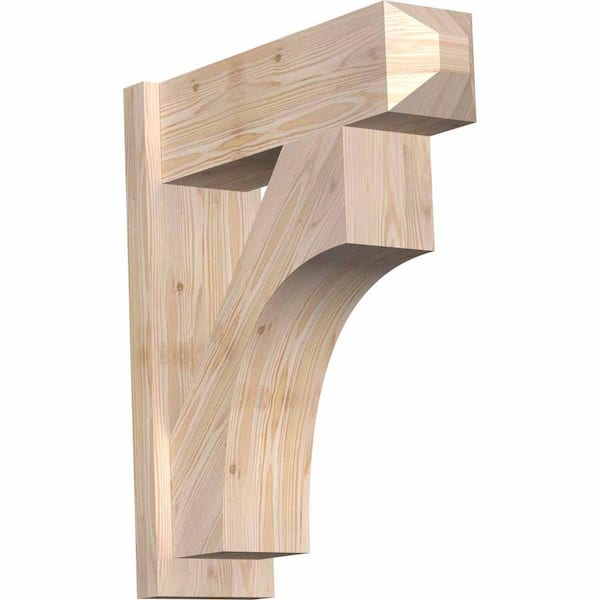 Ekena Millwork 8 in. x 28 in. x 24 in. Westlake Craftsman Smooth Douglas Fir Outlooker