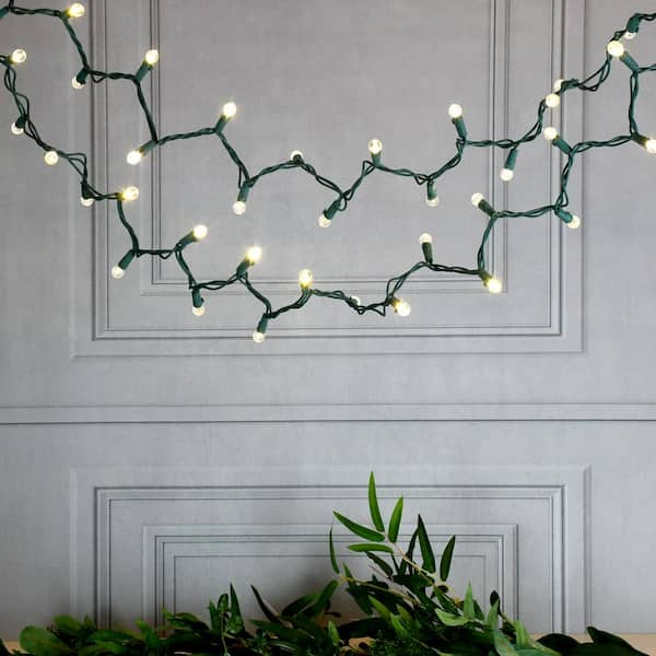 Lumabase Electric LED String Lights with Plastic Globes, White