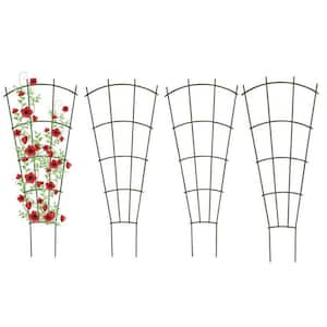 15.6 in. x 9.7 in. Grid Metal Vine Trellis Plant Support for Climbing Plants (4-Pack)