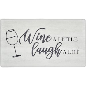 Cloud Comfort Multi-Colored Wine A Little 36 in. x 20 in. Indoor Anti-Fatigue Kitchen Mat