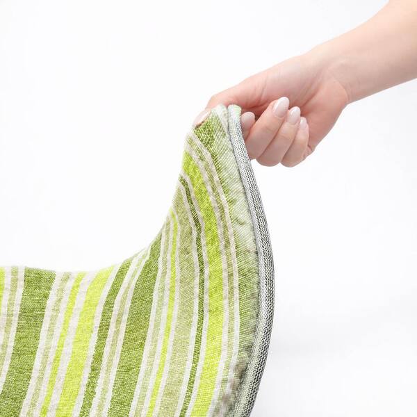 Dream Shag Premium Machine Washable Abstract ADS531 Fern 5 ft. x 7 ft. 6 in. Area Rug