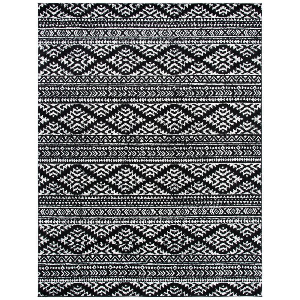 5' Round Black/Ivory TUL272Z Moroccan Boho Tribal store Non-Shedding Rugs