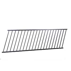 Al13 Home Traditional Railing 40 in. H x 8 ft. W Black Sand Aluminum Adjustable Stair Railing Panel