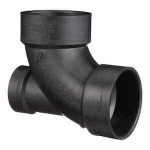 3 in. x 3 in. x 1-1/2 in. ABS DWV 90D Elbow with Lowheel Inlet