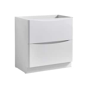 Tuscany 32 in. Modern Bath Vanity Cabinet Only in Glossy White