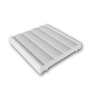 1/2 in. D x 3-5/8 in. W x 4 in. L. Primed White Plain Polyurethane Panel Moulding Sample