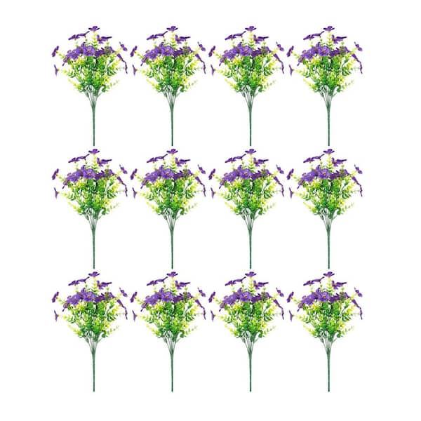 13.8 in. Purple Indoor/Outdoor Artificial Daisy Flower
