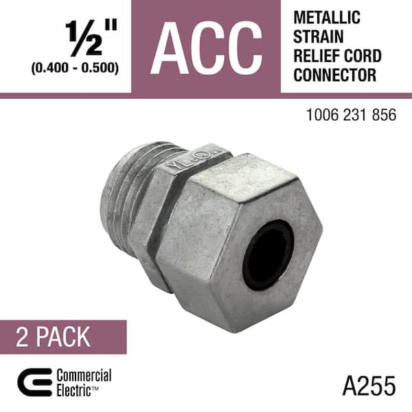 Aluminum and Steel Liquidtight Strain Relief Cord and Cable Connectors, Commercial Cable and Cord Fittings