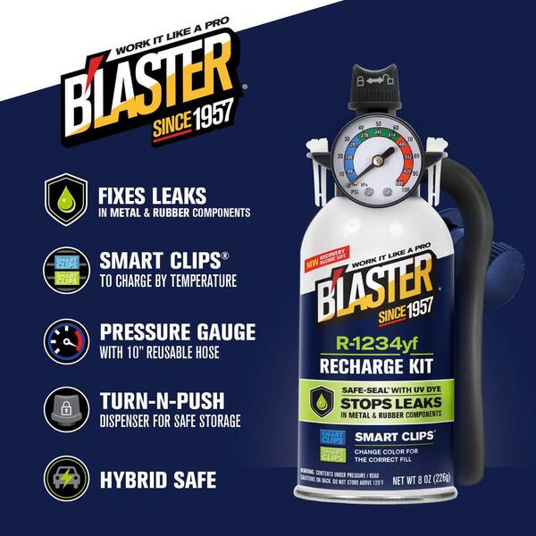 Blaster 8 oz. YF Refrigerant Kit with Stop Leak BLA600yfA - The