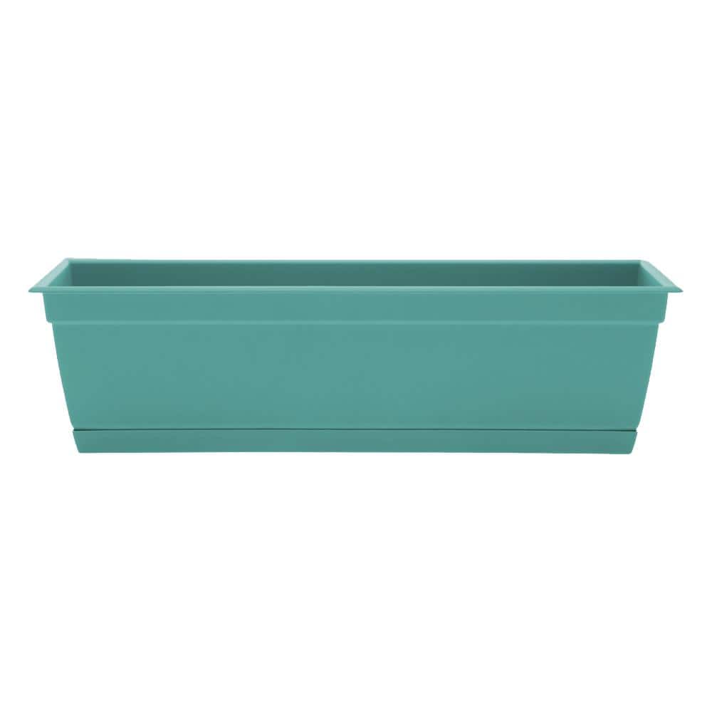 Bloem Dayton 7.9 in. x 36 in. Green Plastic Window Box DAYWB3651 The
