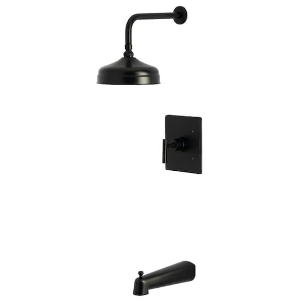 Manhattan 1-Handle 1-Spray Tub and Shower Faucet 1.8 GPM in Matte Black