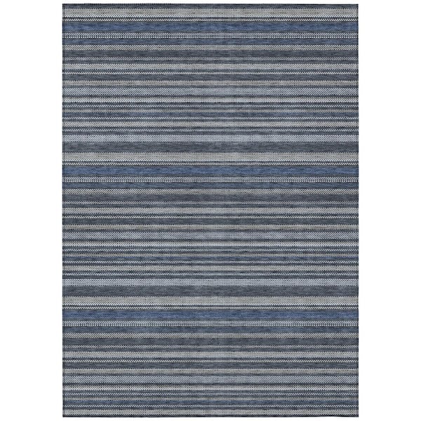 Chantille Machine Washable Indoor/Outdoor Abstract ACN3106 Navy 5 ft. x 7 ft. 6 in. Area Rug
