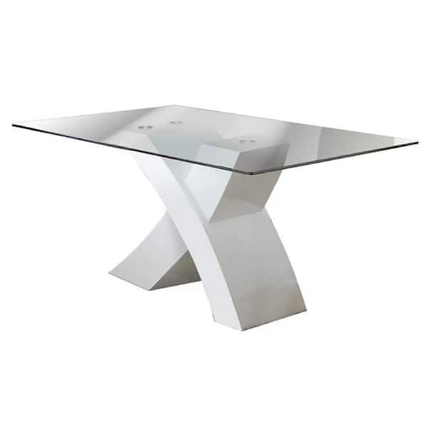 White table base for glass top sales