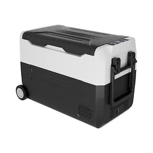 48 qt. Car Refrigerator Portable Fridge Electric Chest Cooler for Home, Camping, RV, Fishing, Travel, Black