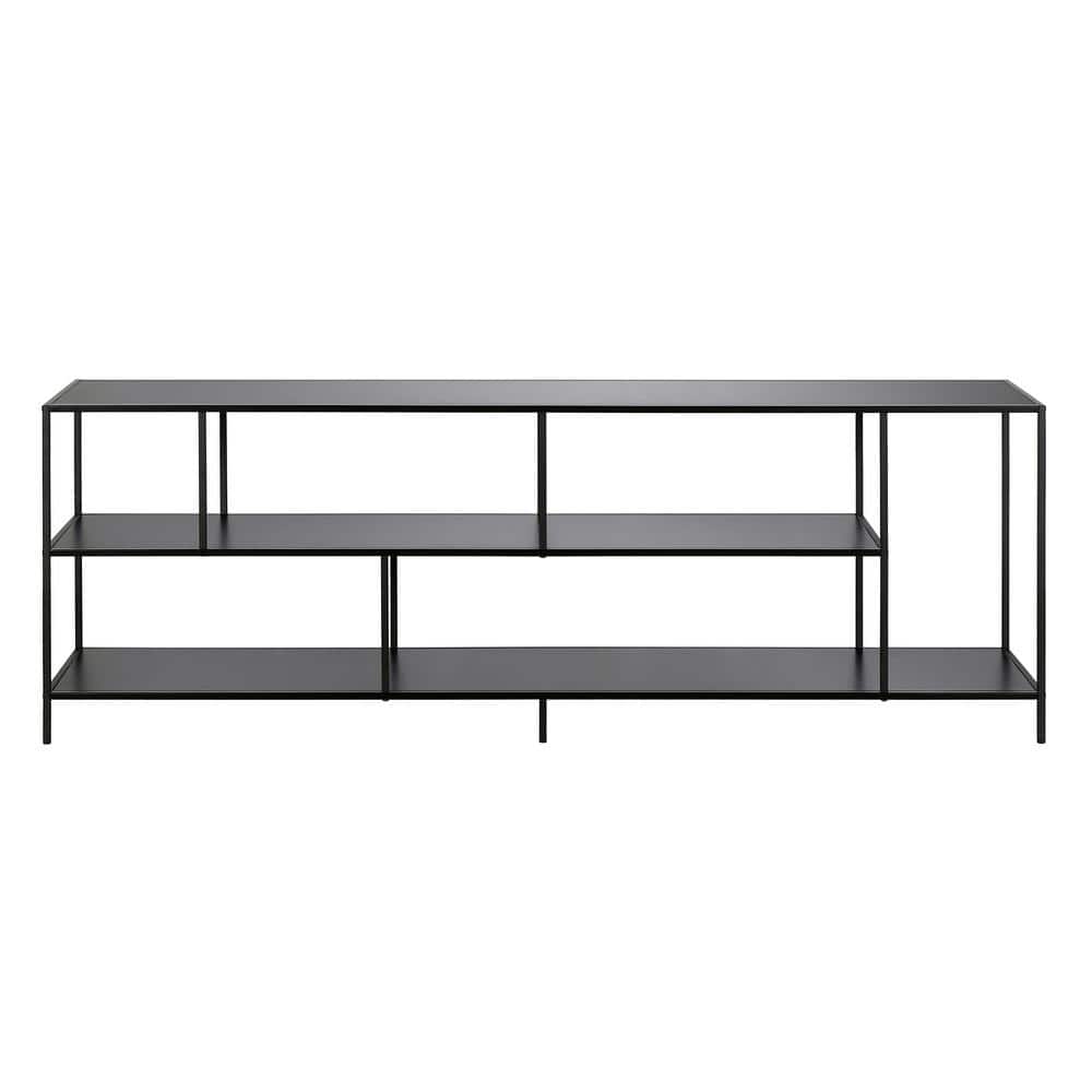 Winthrop 70" Blackened Bronze TV Stand with Metal Shelves