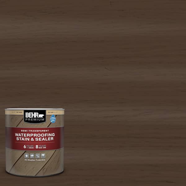 BEHR PREMIUM 1 qt. #ST-111 Wood Chip Semi-Transparent Waterproofing Exterior Wood Stain and Sealer