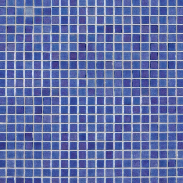 Ivy Hill Tile Rapids Blue Lagoon 12.2 in. x 18.1 in. Polished Glass Floor and Wall Mosaic Pool Tile (1.53 sq. ft./Sheet)