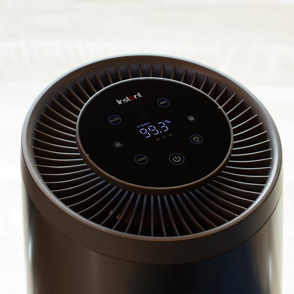 Charcoal Black Floor-Standing Air Purifier with HEPA Filter