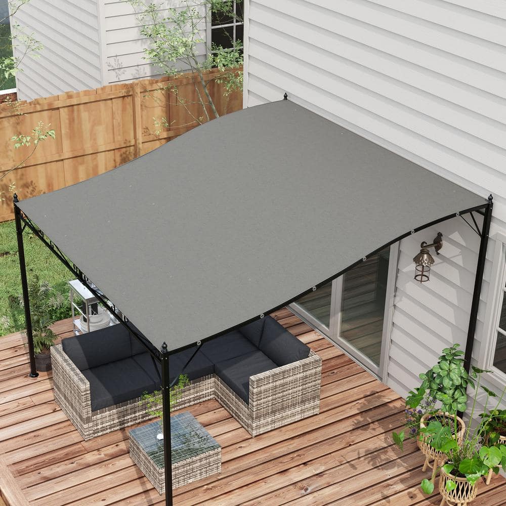 10 ft x 10 ft Dark Gray Polyester Pergola Canopy Replacement