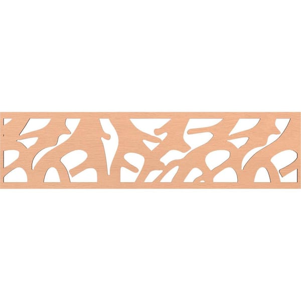 Ekena Millwork Manton Fretwork 0.25 in. D x 47 in. W x 12 in. L Alder Wood Panel Moulding