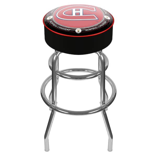 Trademark NHL Throwback Montreal Canadiens 31 in. Chrome Padded Swivel Bar Stool