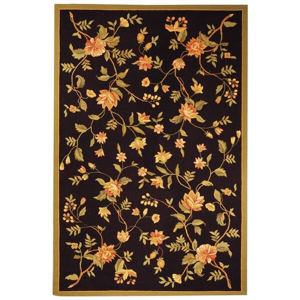 Chelsea 6 ft. x 8 ft. Black Vine Area Rug
