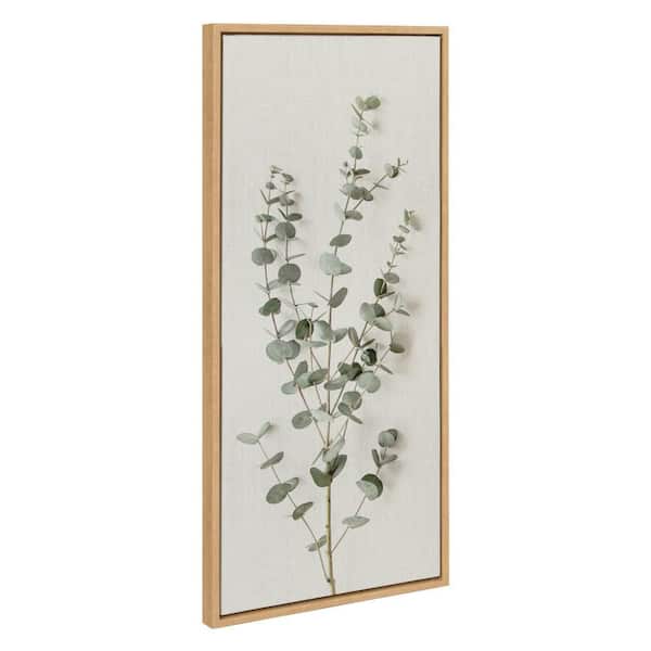 Sylvie "Eucalyptus Botanical I" by The Creative Bunch Studio Natural Framed Art Print 18 in. x 40 in.