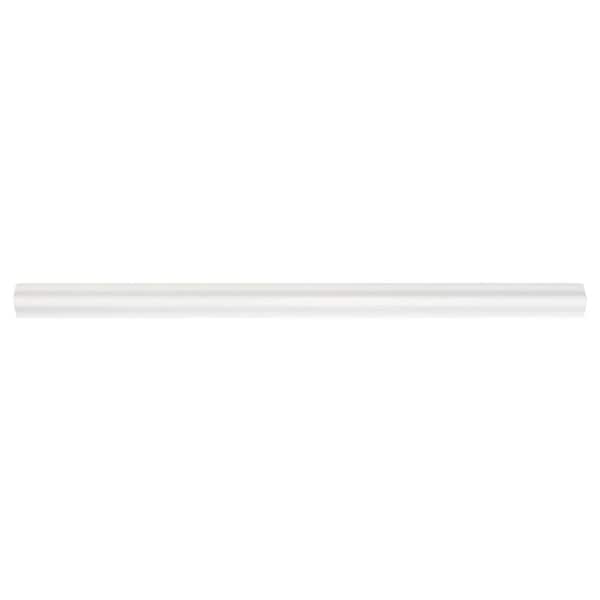 Jeffrey Court Allegro White 0.75 in. x 12 in. Glossy Ceramic Wall Pencil Tile (1 Linear Foot)